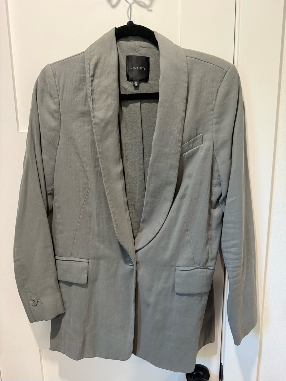 Dynamite Gray Shawl Collar Blazer